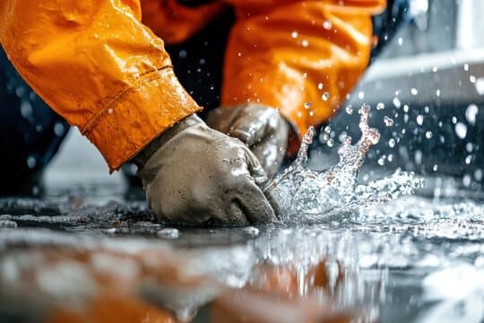 F1 Hydro Jet LLC technician performing hydro jetting service